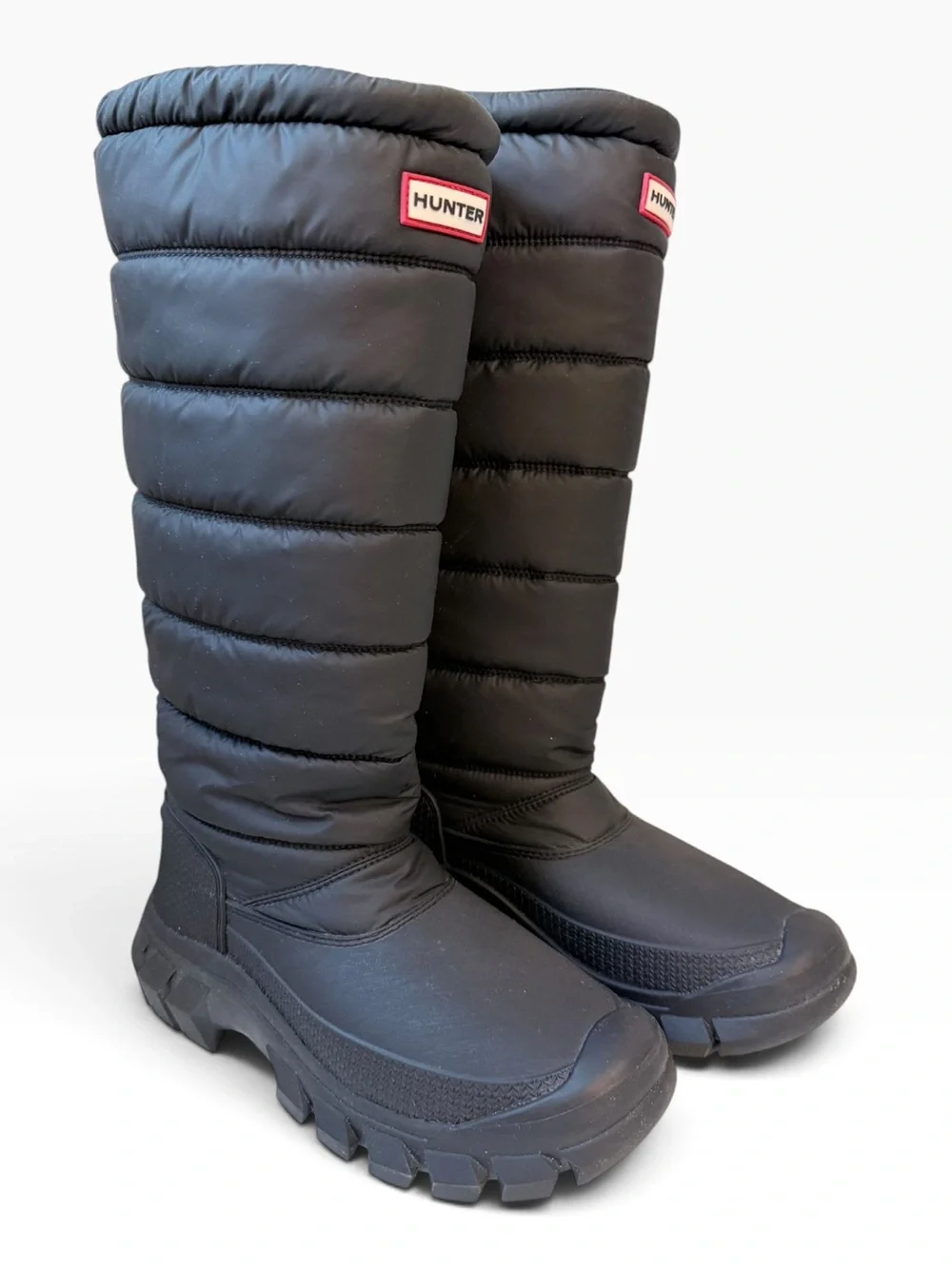 Hunter Intrepid Tall Winter Snow Boots Black Size 7